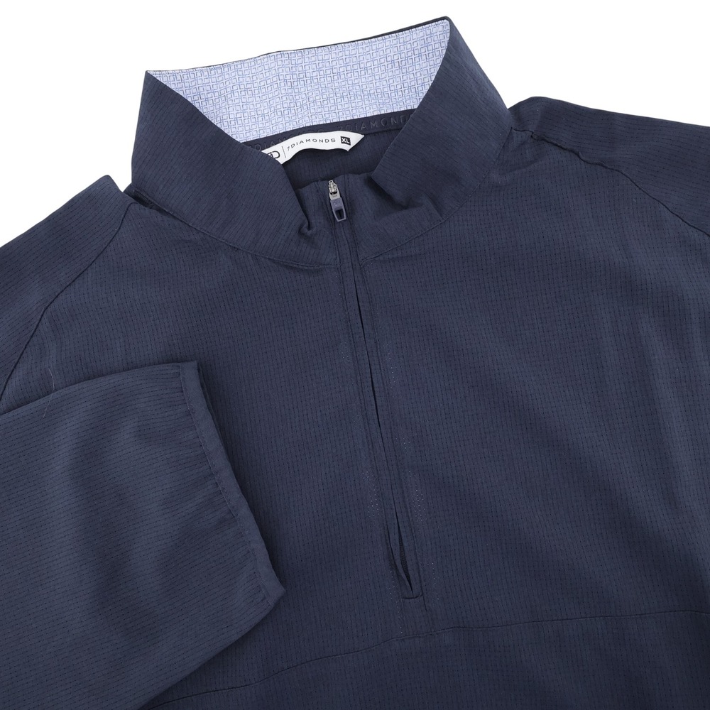 7Diamonds Oxygenate Quarter 1/4 Zip Pullover Shirt Navy Blue Mens XL